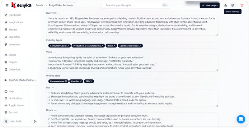 Euryka: Empowering Writers with AI Writing Tools