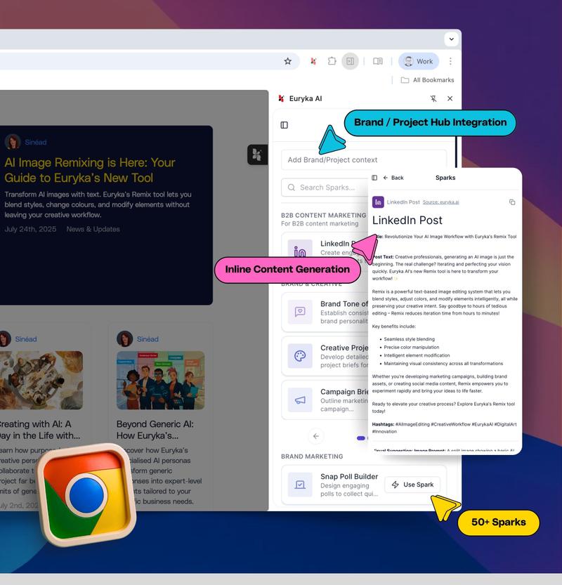 Introducing the Euryka Chrome Extension and a New Wave of Creative Power